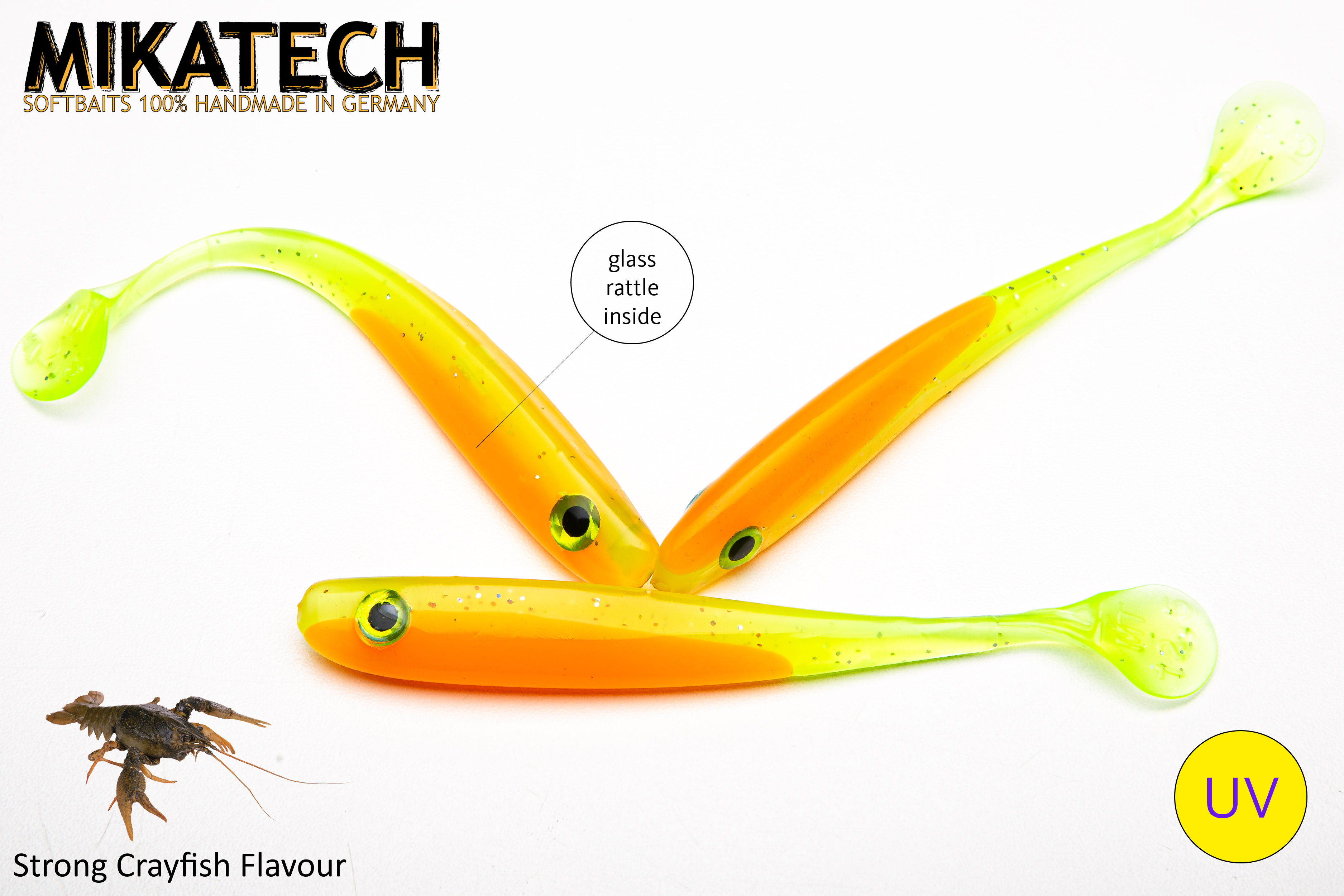 MIKATECH Real Shad 12,5 cm Green Tomato UV