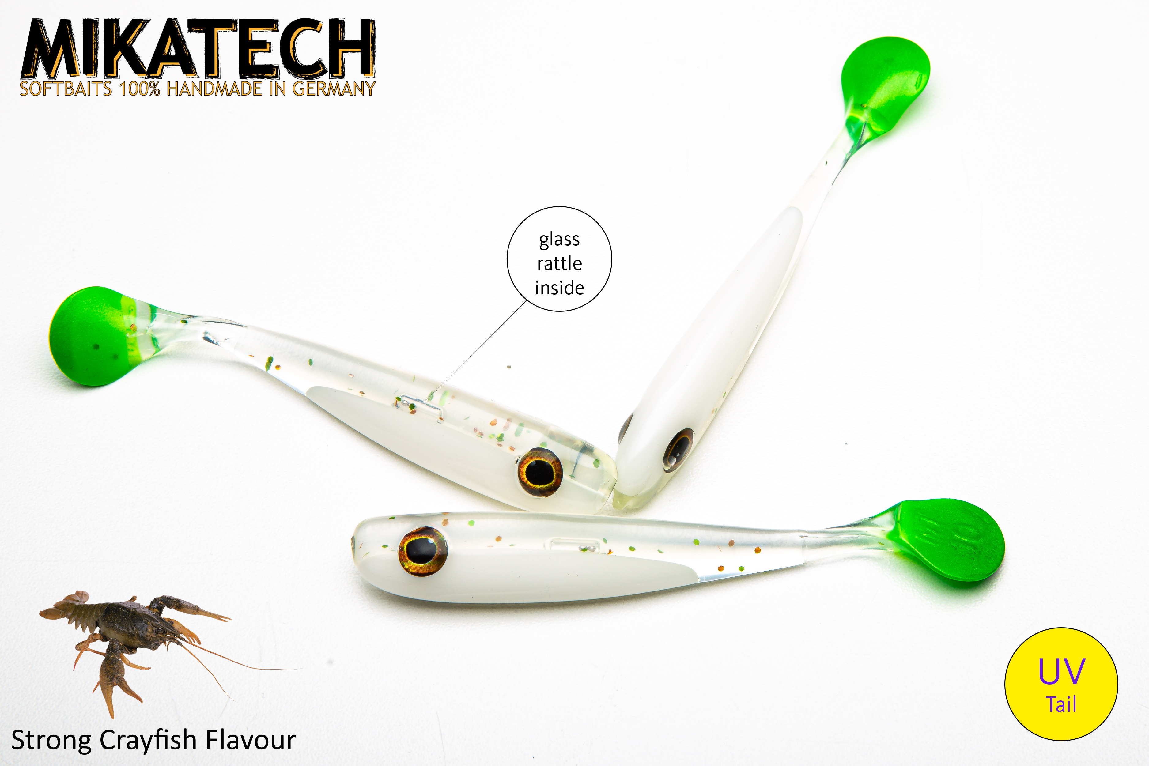 MIKATECH Real Shad 10 cm Salt & Pepper UV