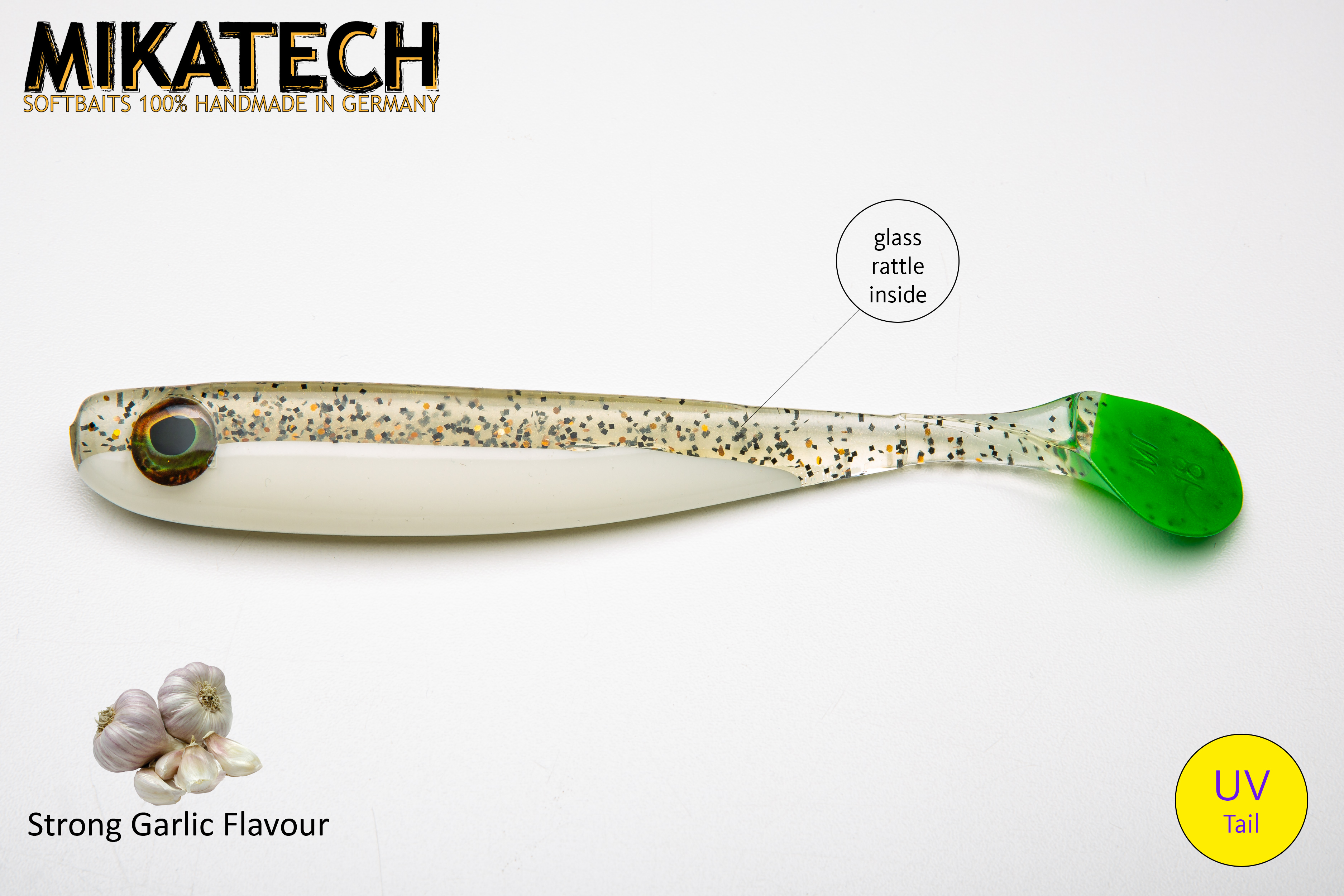 MIKATECH Real Shad 18 cm Salt & Pepper UV