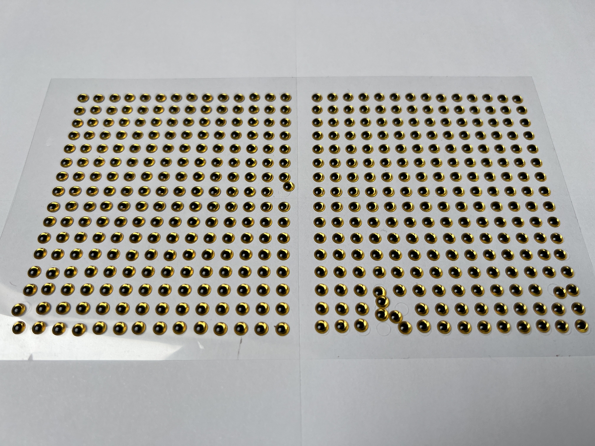 MIKATECH Epoxy 3D Augen 4mm Prism Gold 448er Karte