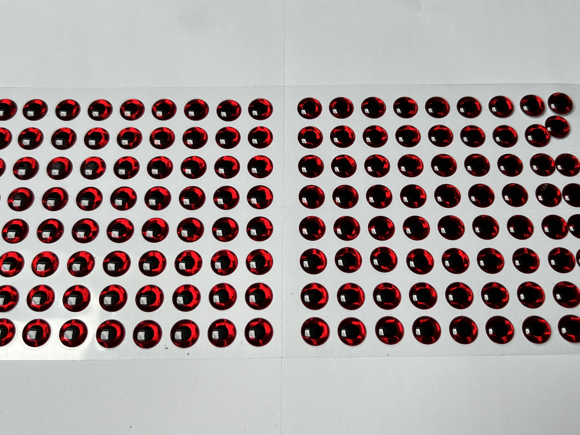 MIKATECH Epoxy 3D Augen 10mm Prism Red 144er Karte