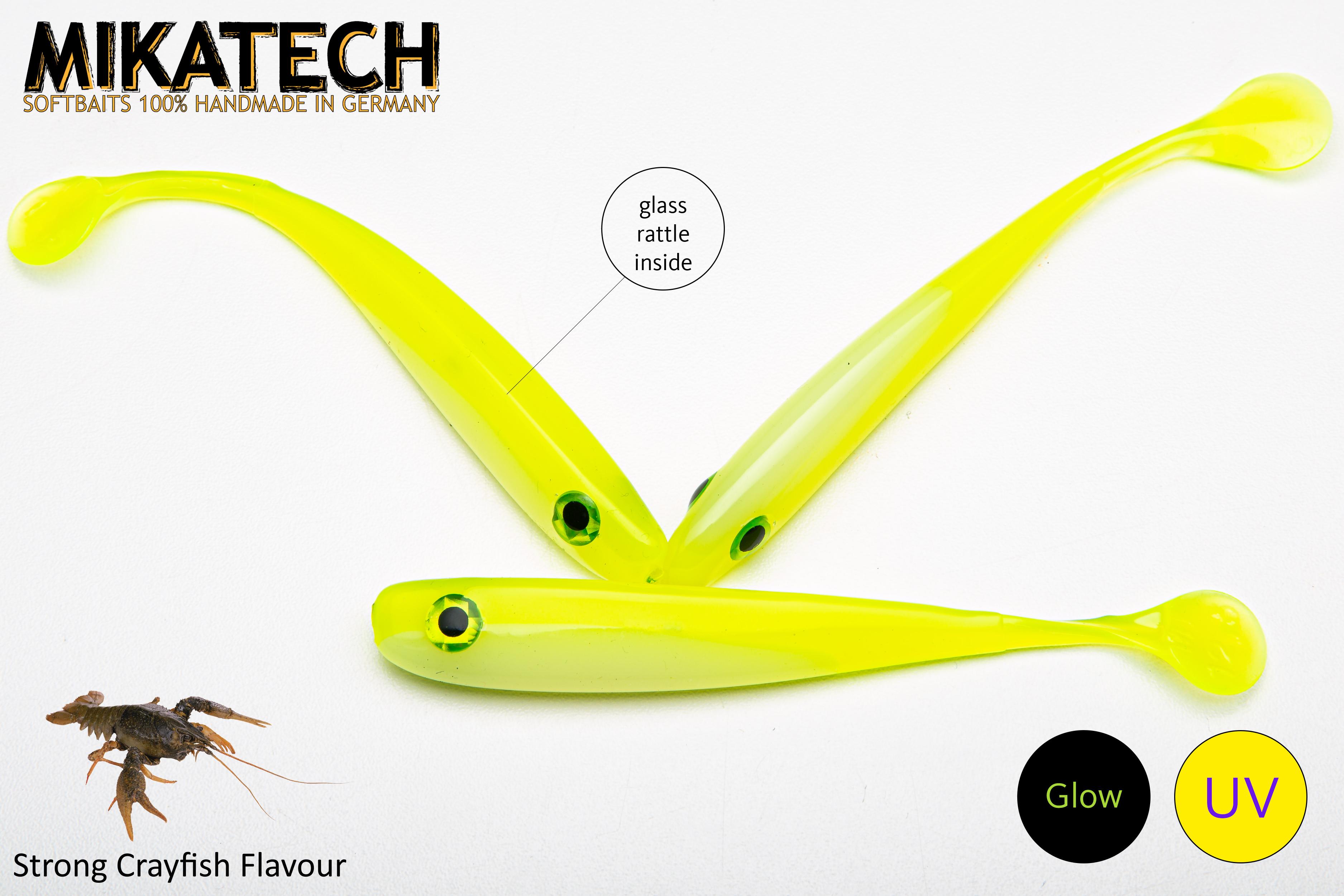 MIKATECH Real Shad 12,5 cm Taschenlampe Glow UV