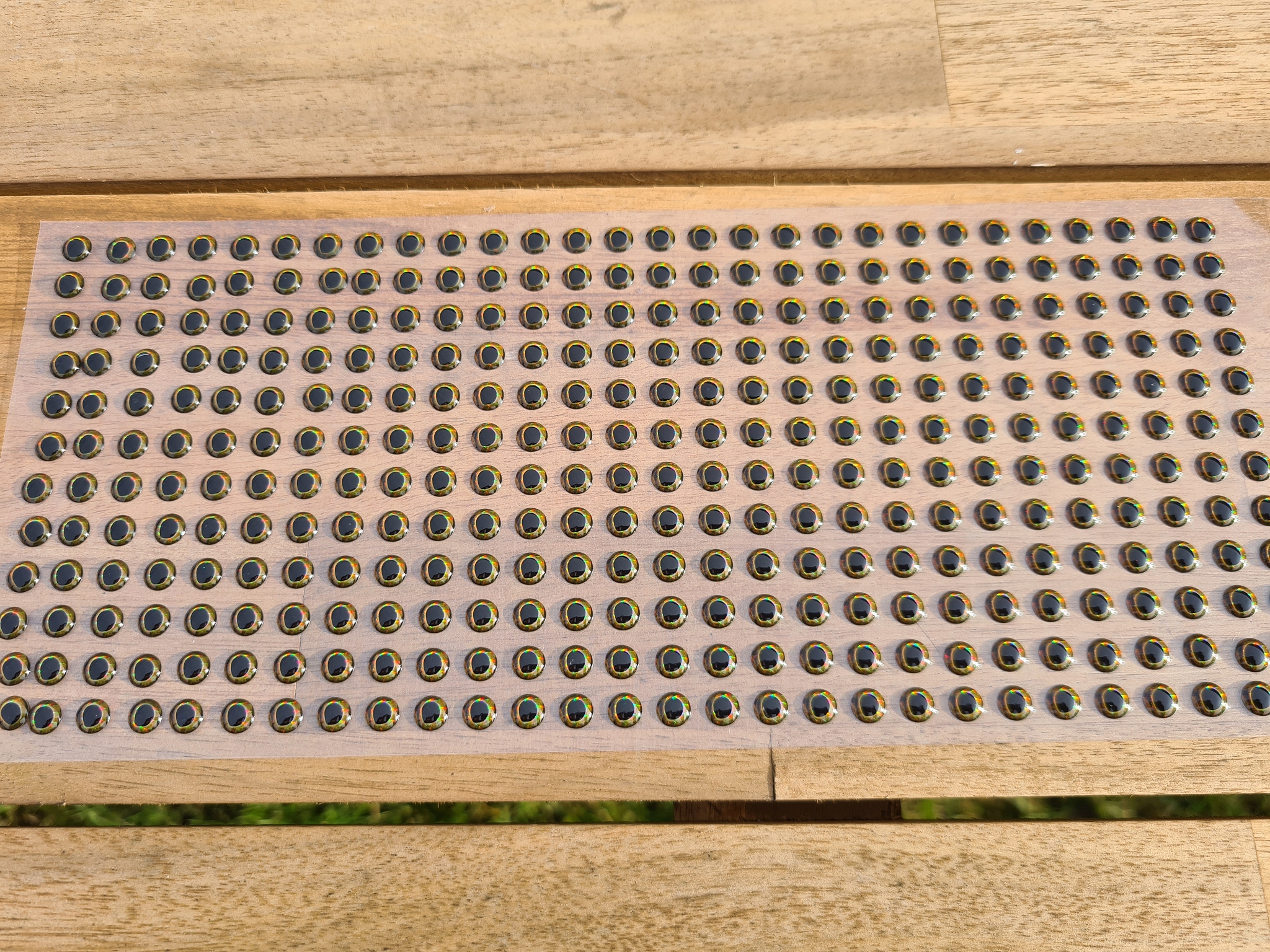 MIKATECH Epoxy 3D Augen 6mm Natural Gold 336er Karte