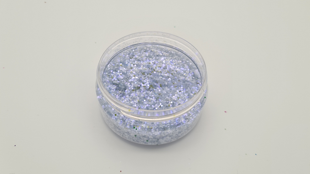 MIKATECH Glitter 1mm Irisierend Babyblau 100ml