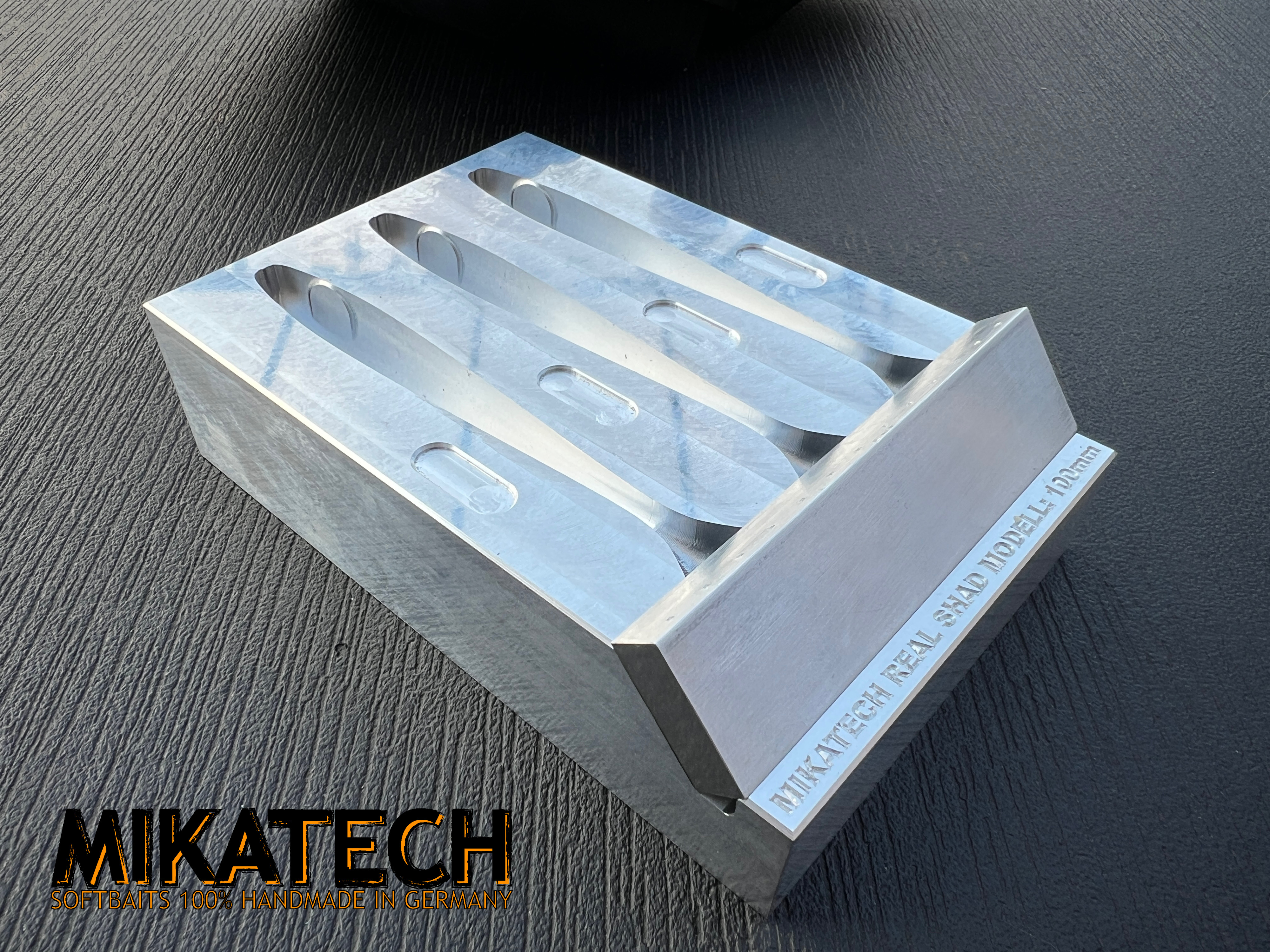 Alu Form MIKATECH Real Shad 10cm 3 Gussnester CNC gefräst