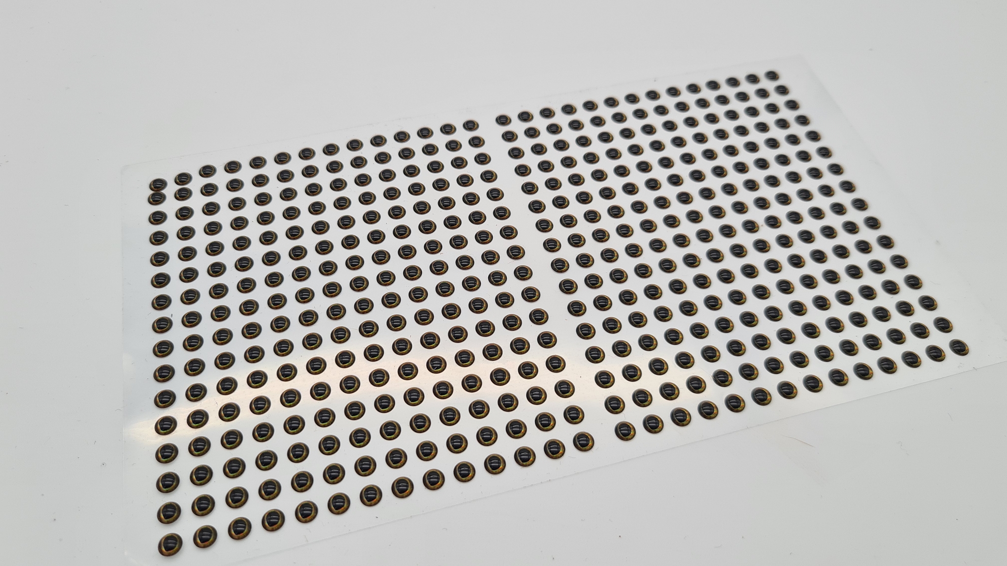 MIKATECH Epoxy 3D Augen 4mm Natural Gold 448er Karte
