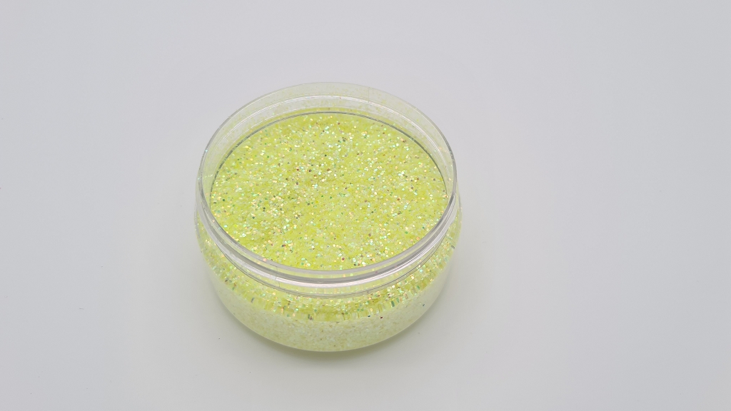 MIKATECH Glitter 0,6mm Irisierend Gelb UV 100ml