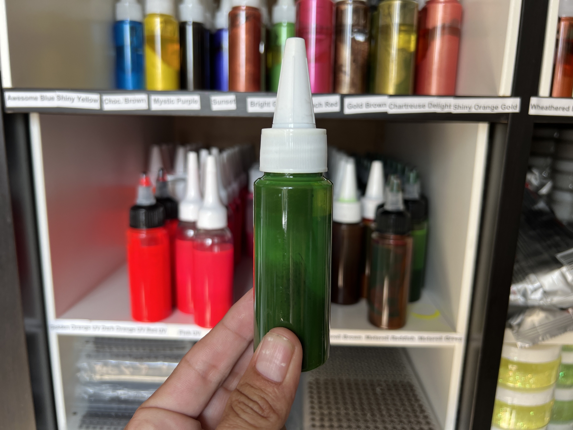 SABOFLEX UV Fluo Motoroil Green Plastisolfarbe 50g