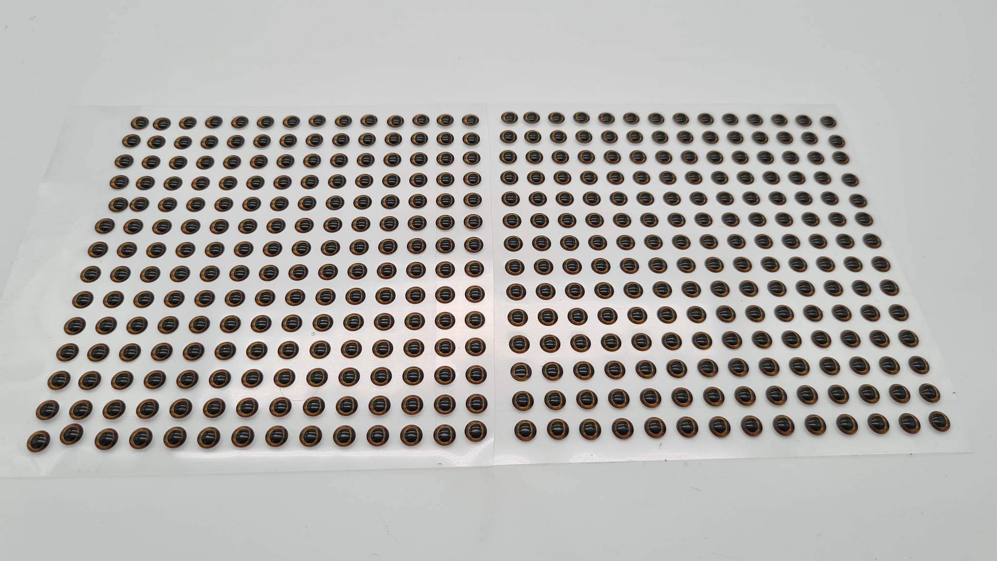 MIKATECH Epoxy 3D Augen 5mm Natural Gold 392er Karte