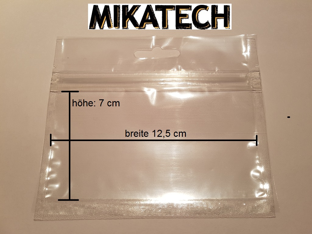 MIKATECH Druckverschlussbeutel 12,5x7cm 100 Stück
