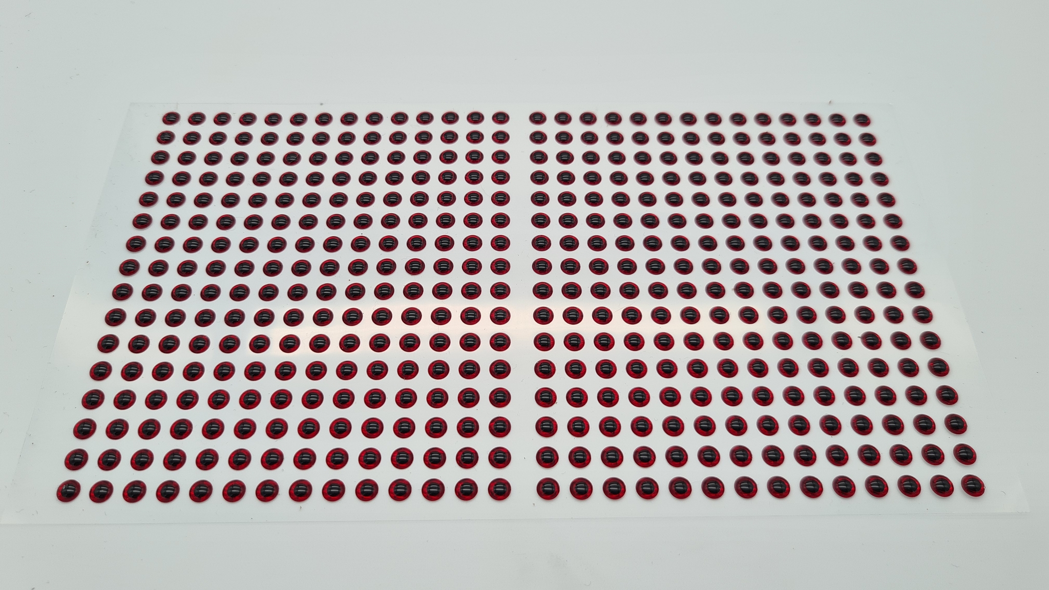 MIKATECH Epoxy 3D Augen 4mm Prism Red 448er Karte