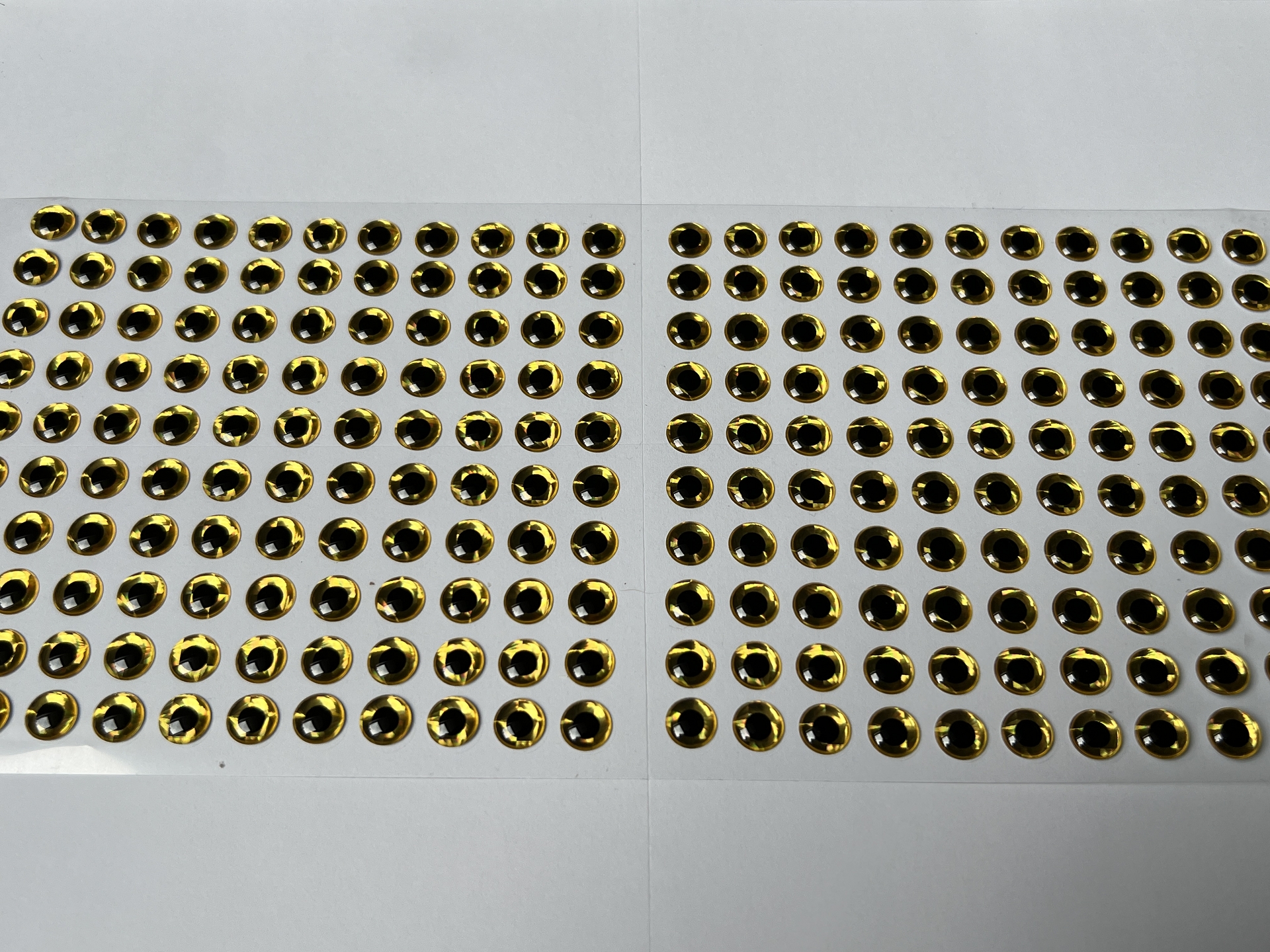 MIKATECH Epoxy 3D Augen 8mm Prism Gold 220er Karte