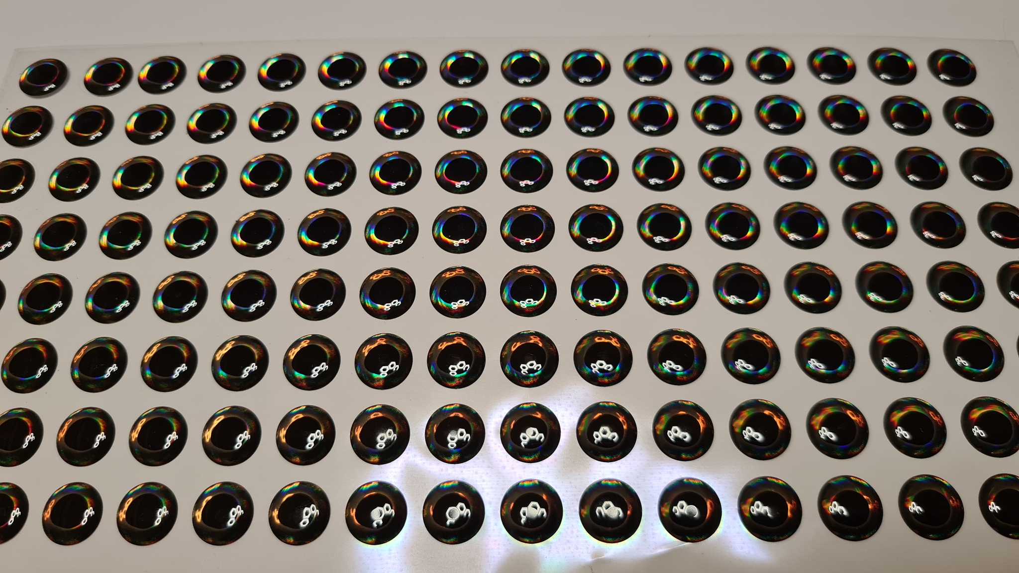 MIKATECH Epoxy 3D Augen 12,5mm Natural Black Karte 128 Stück
