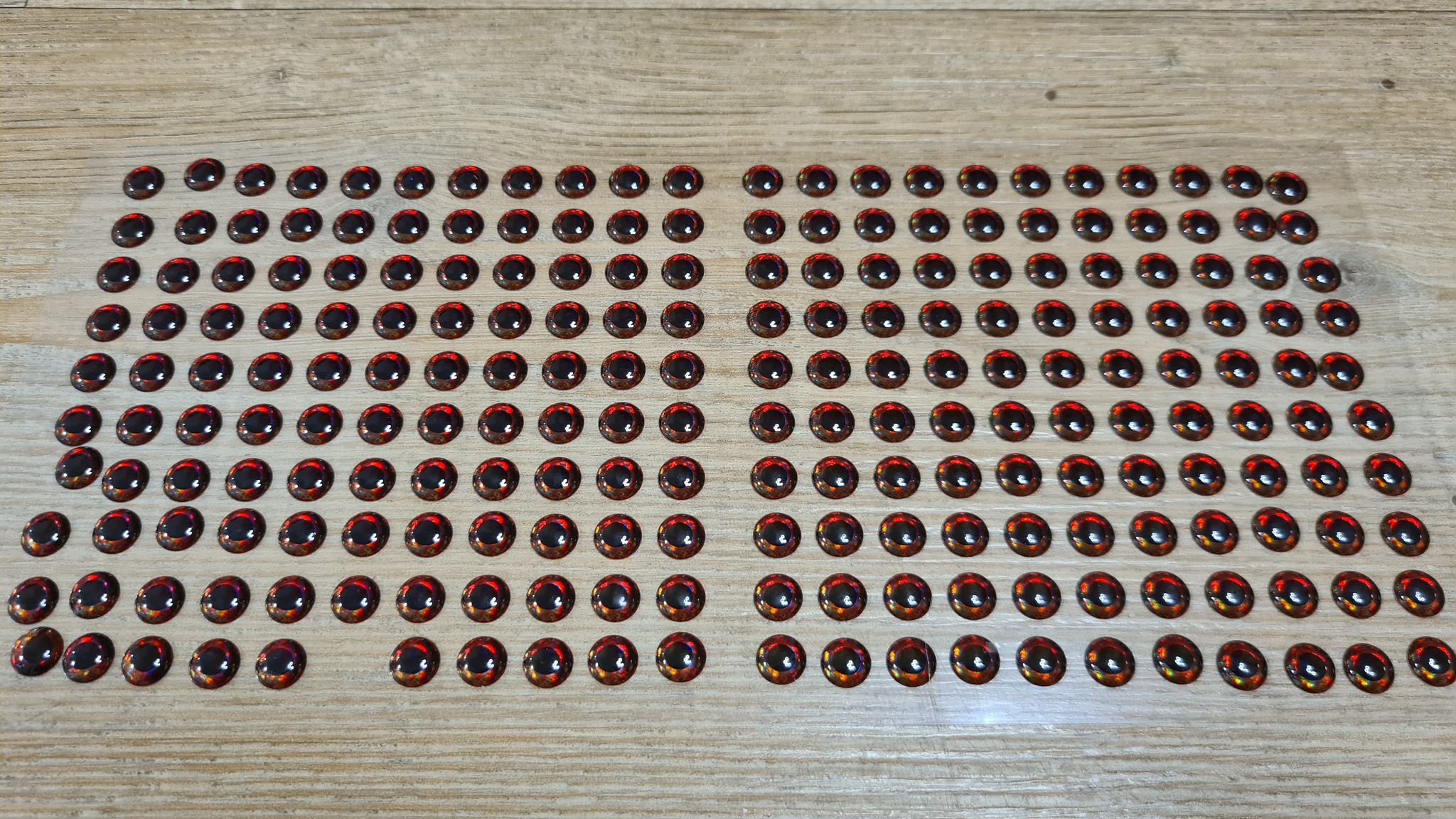 MIKATECH Epoxy 3D Augen 8mm Natural Red 220er Karte