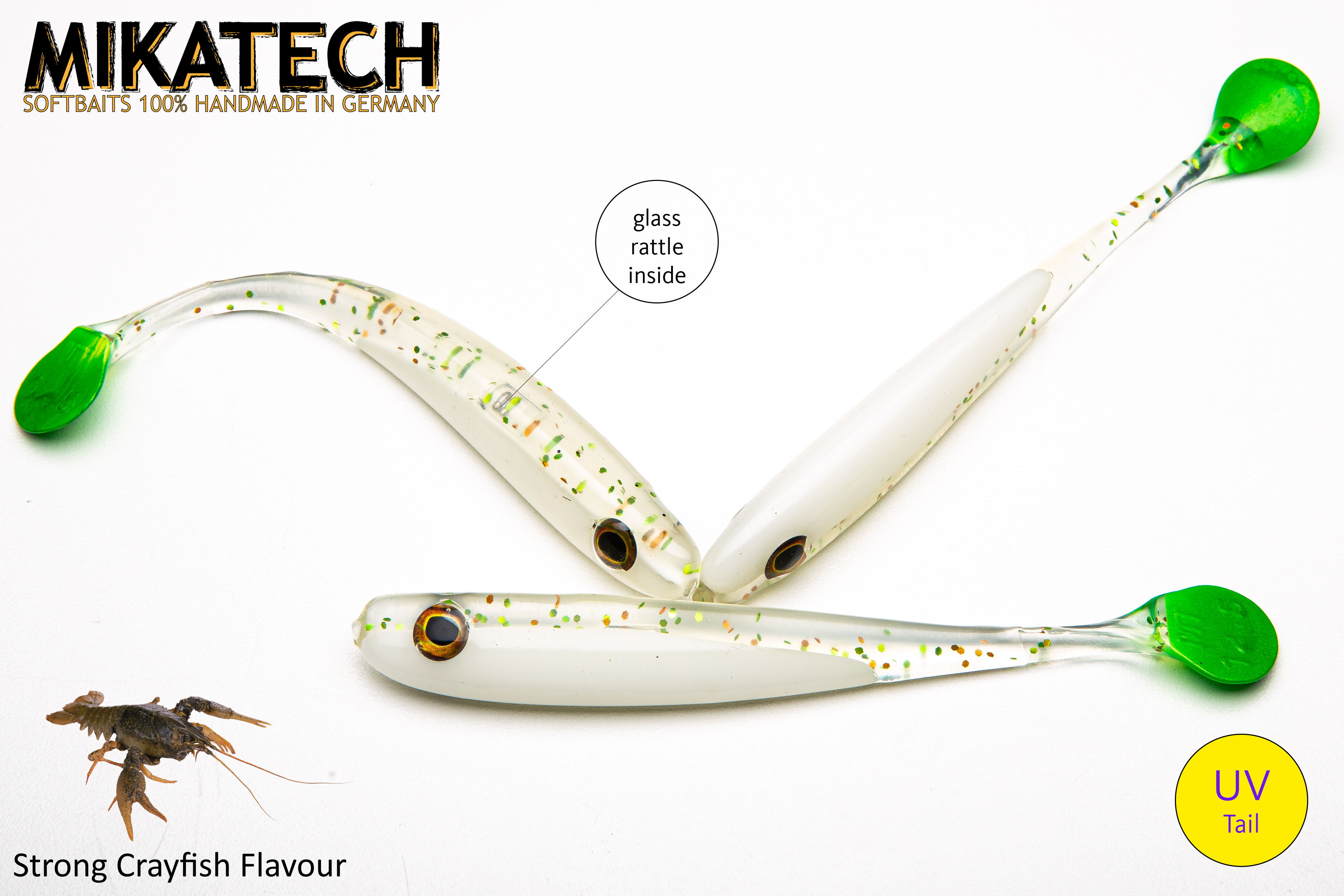MIKATECH Real Shad 12,5 cm Salt & Pepper UV