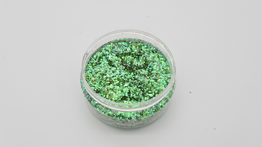 MIKATECH Glitter 1mm Irisierend Moosgrün 100ml