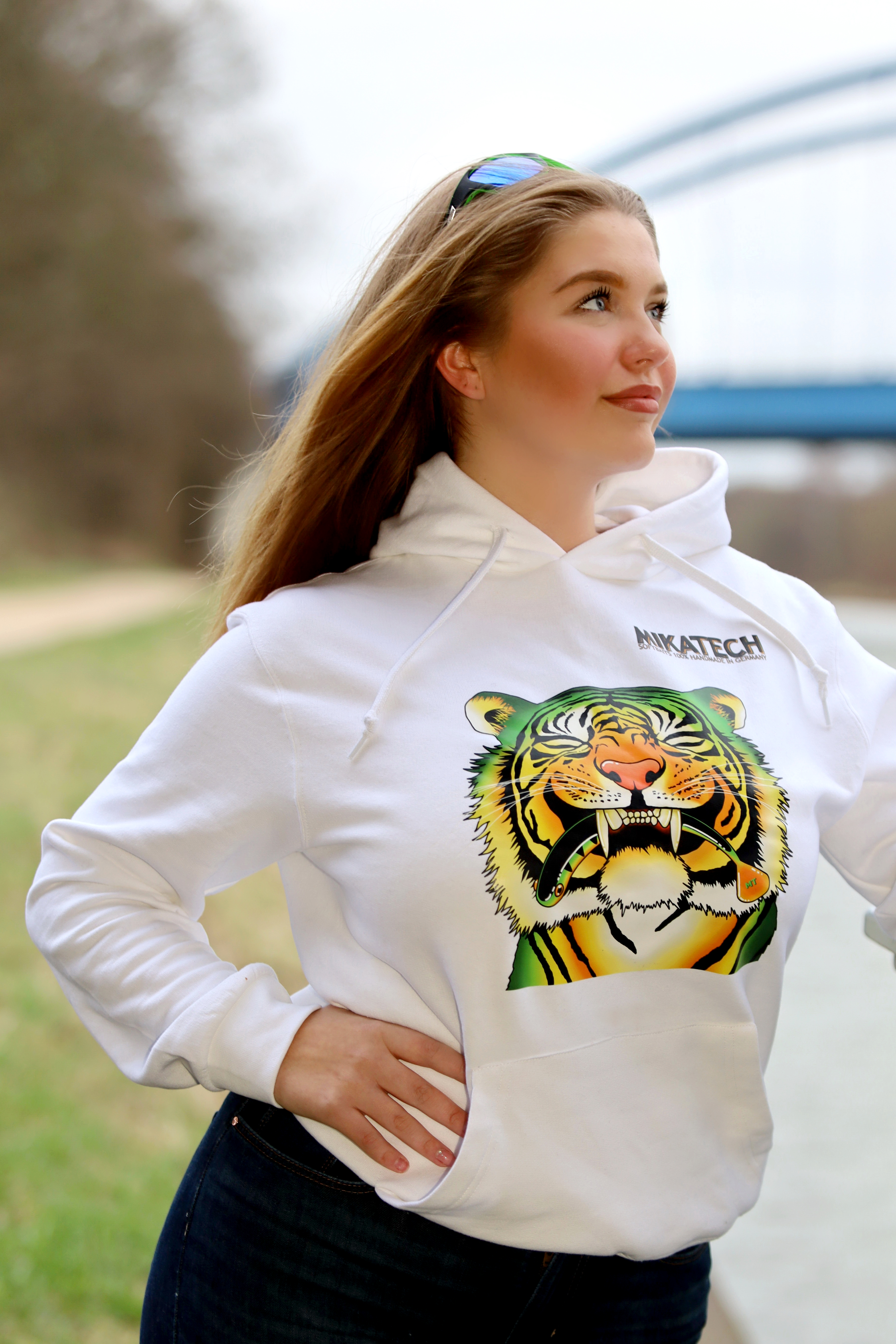 MIKATECH Hoodie MIKATIGER UV Weiß