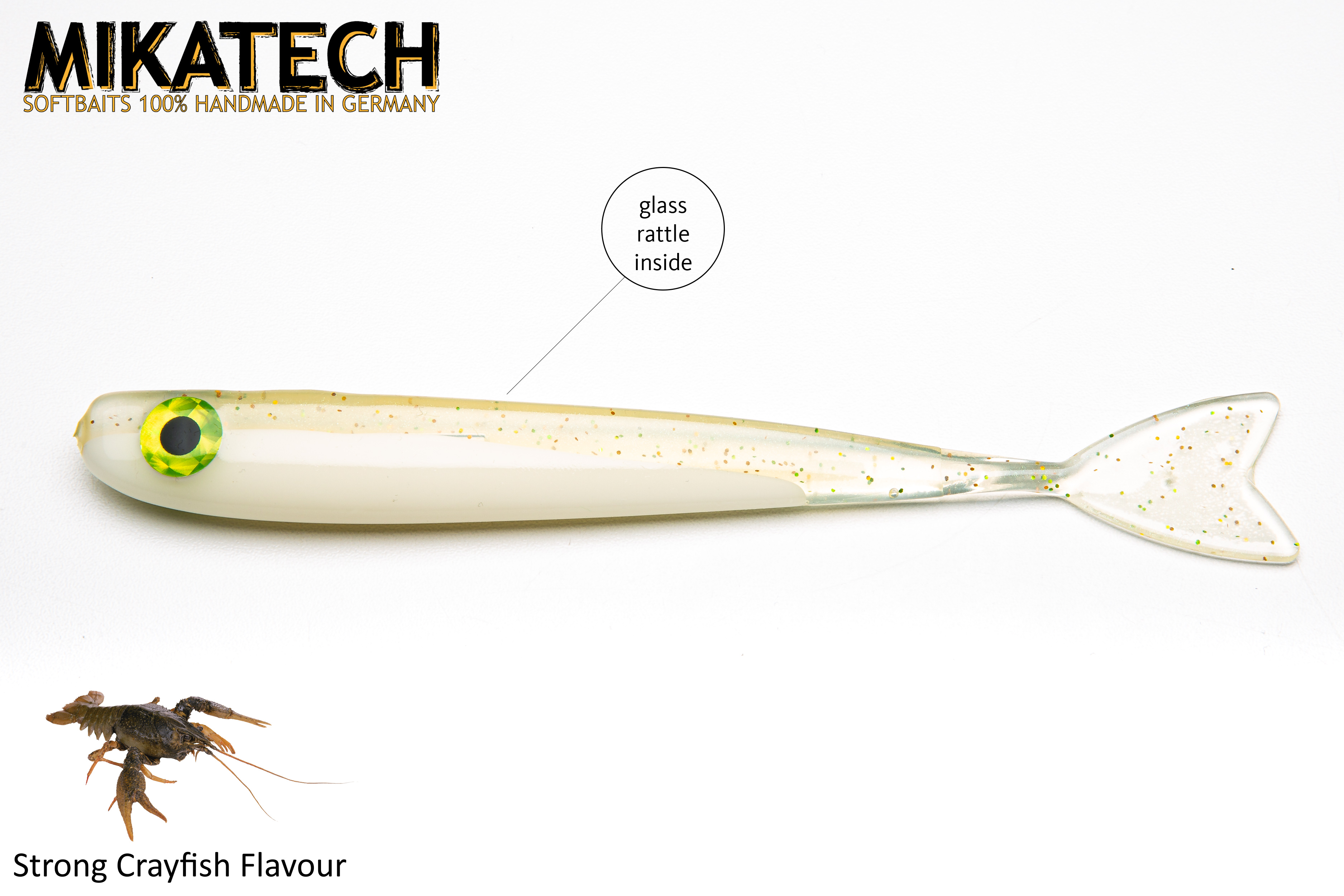 MIKATECH Real V-Shad 18 cm Salt & Pepper