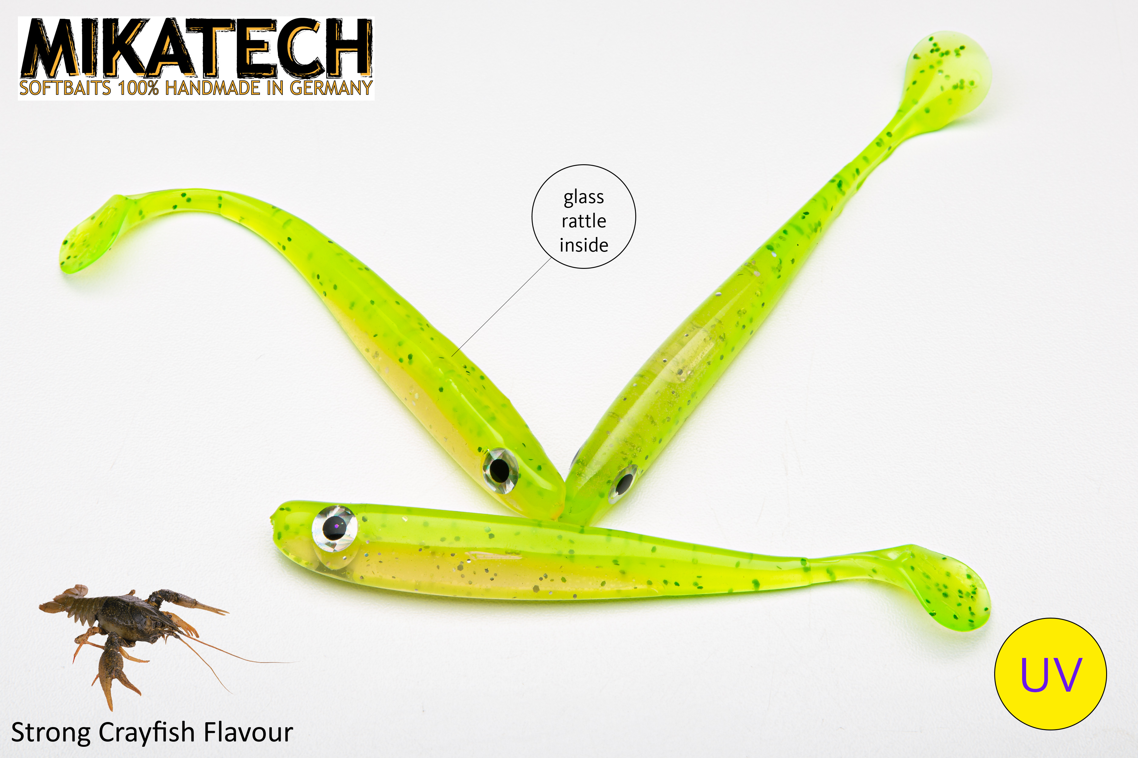 MIKATECH Real Shad 12,5 cm Electric Chicken UV