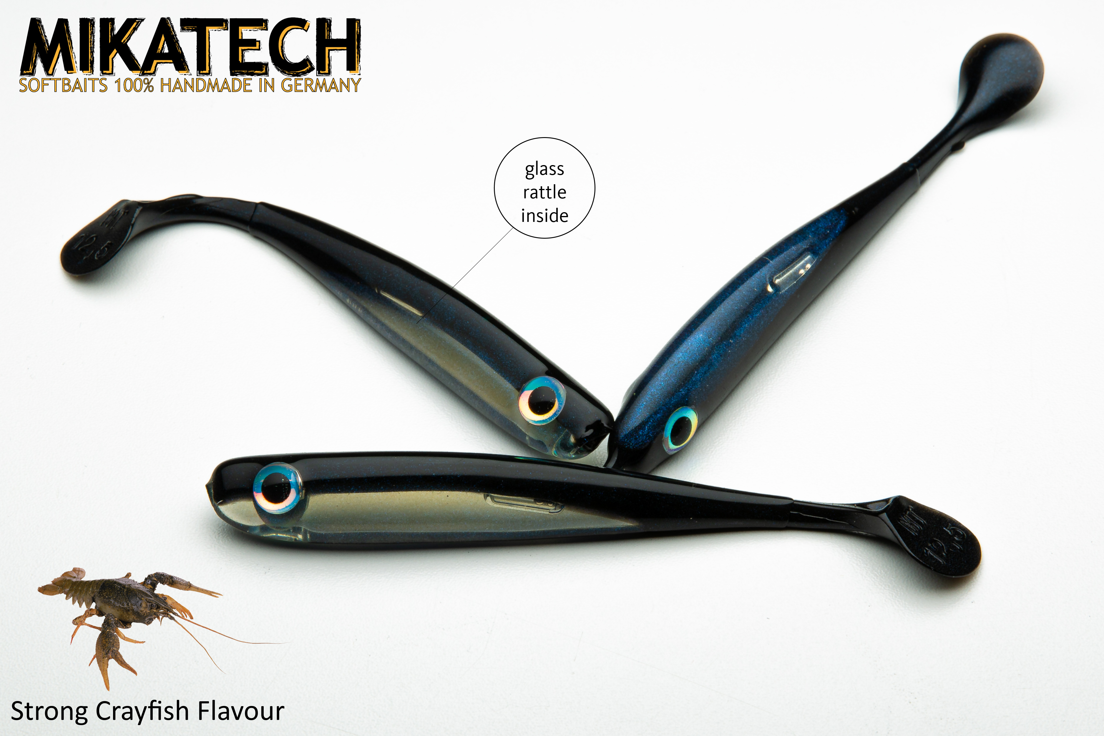 MIKATECH Real Shad 12,5 cm Black Shiner
