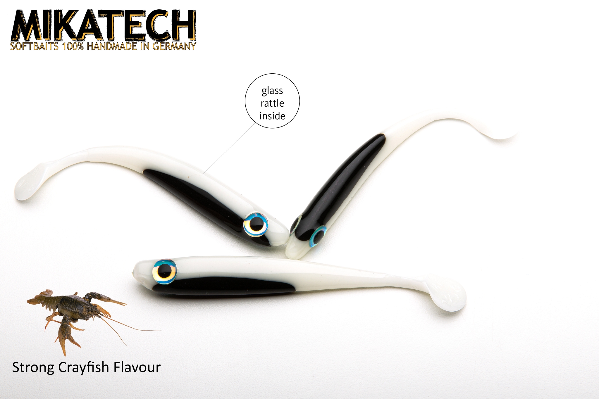 MIKATECH Real Shad 12,5 cm Niger et Albus