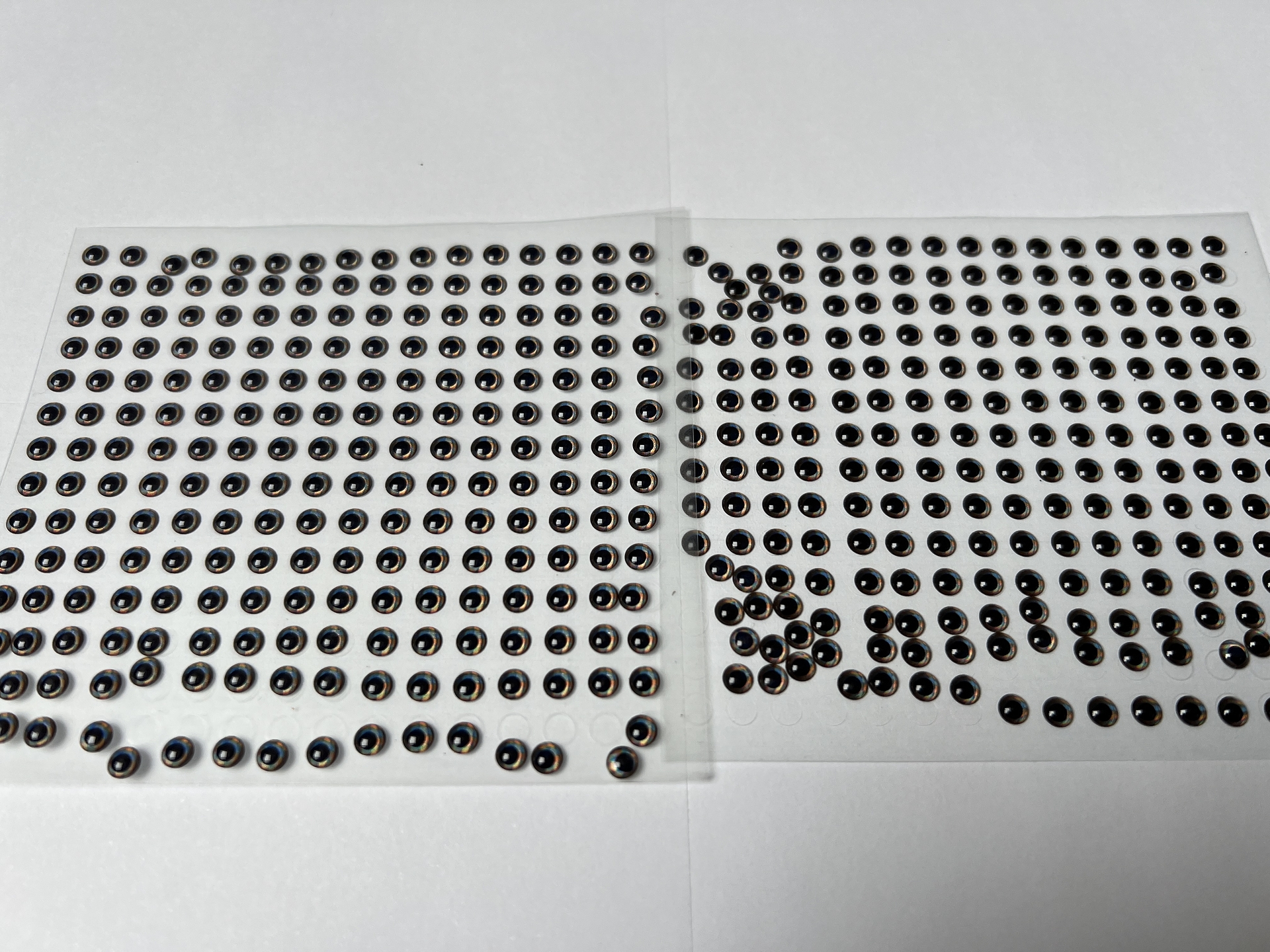 MIKATECH Epoxy 3D Augen 4mm Natural Silver 448er Karte
