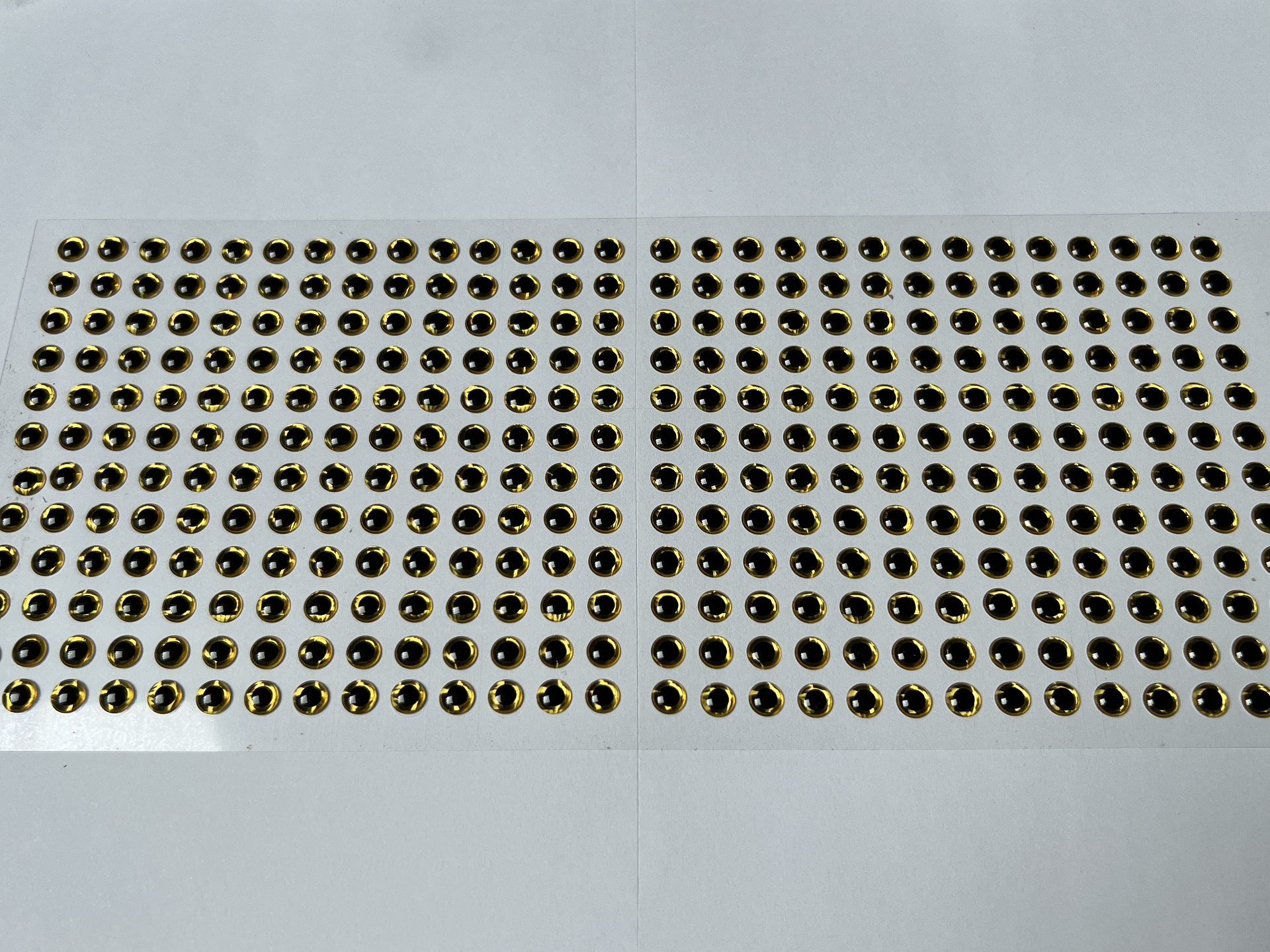 MIKATECH Epoxy 3D Augen 6mm Prism Gold 336er Karte