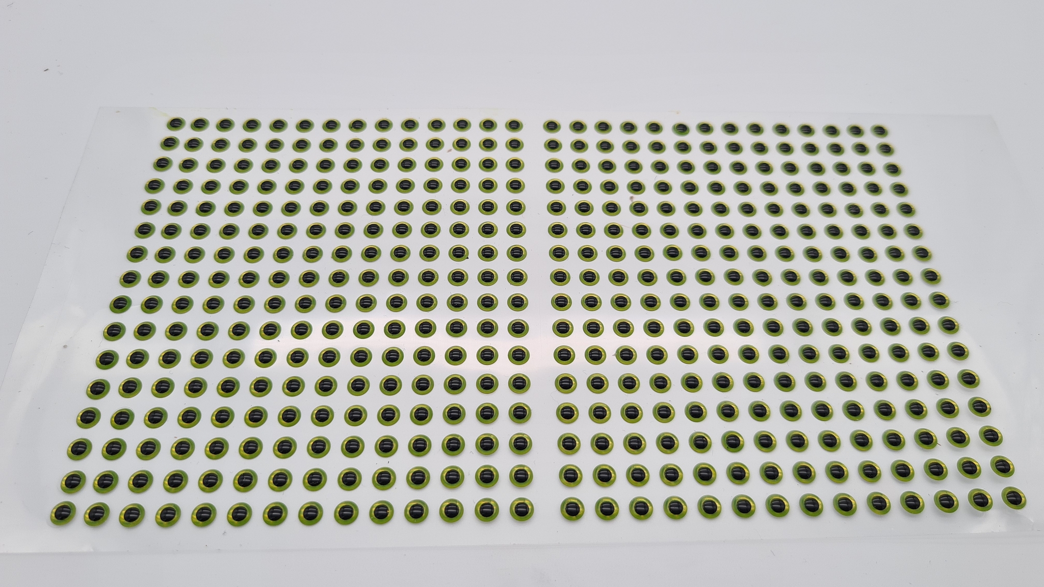 MIKATECH Epoxy 3D Augen 4mm Prism Chartreuse 448er Karte