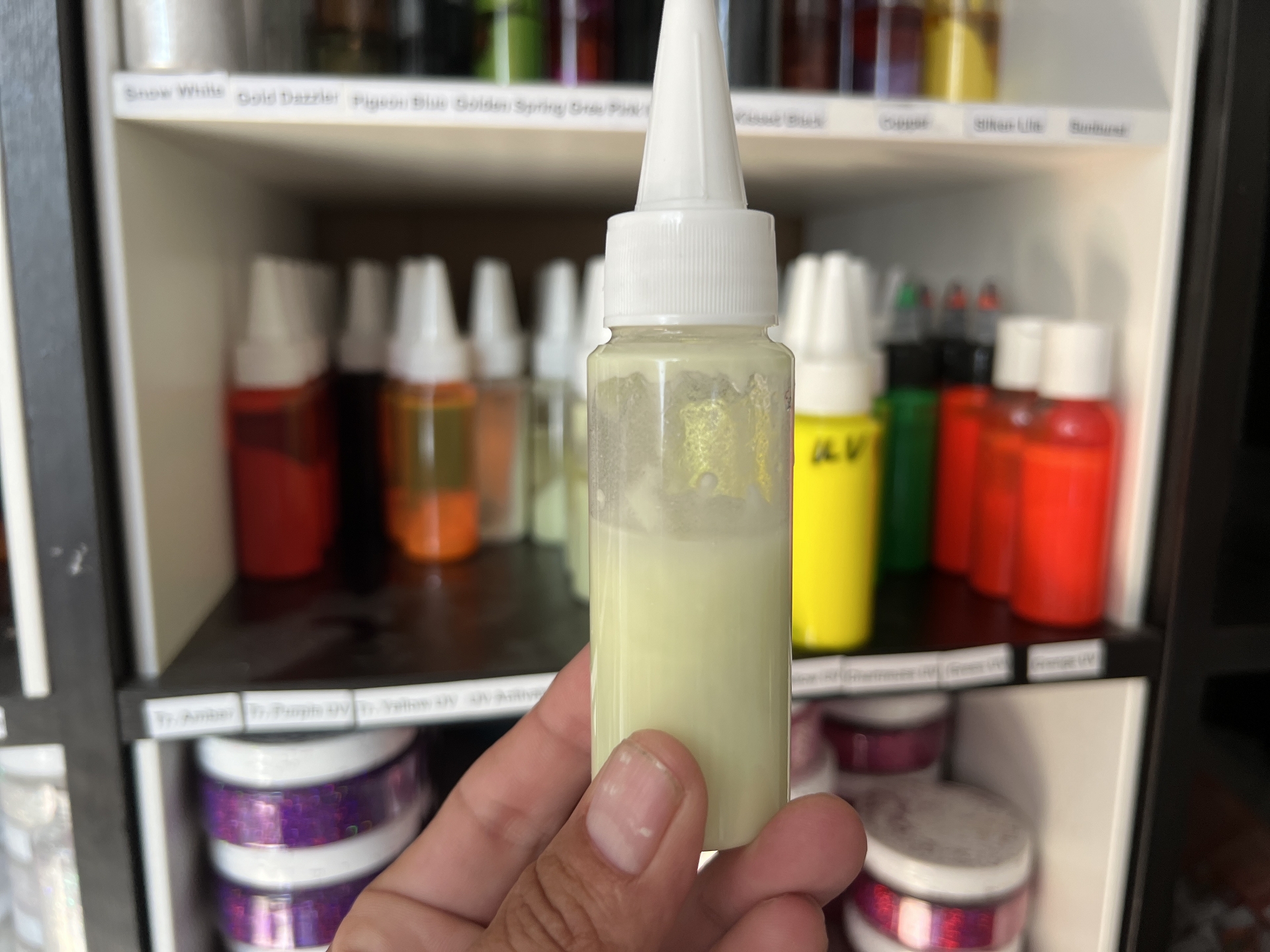 SABOFLEX UV Fluo Glow in the dark Plastisolfarbe 50g Phosphor