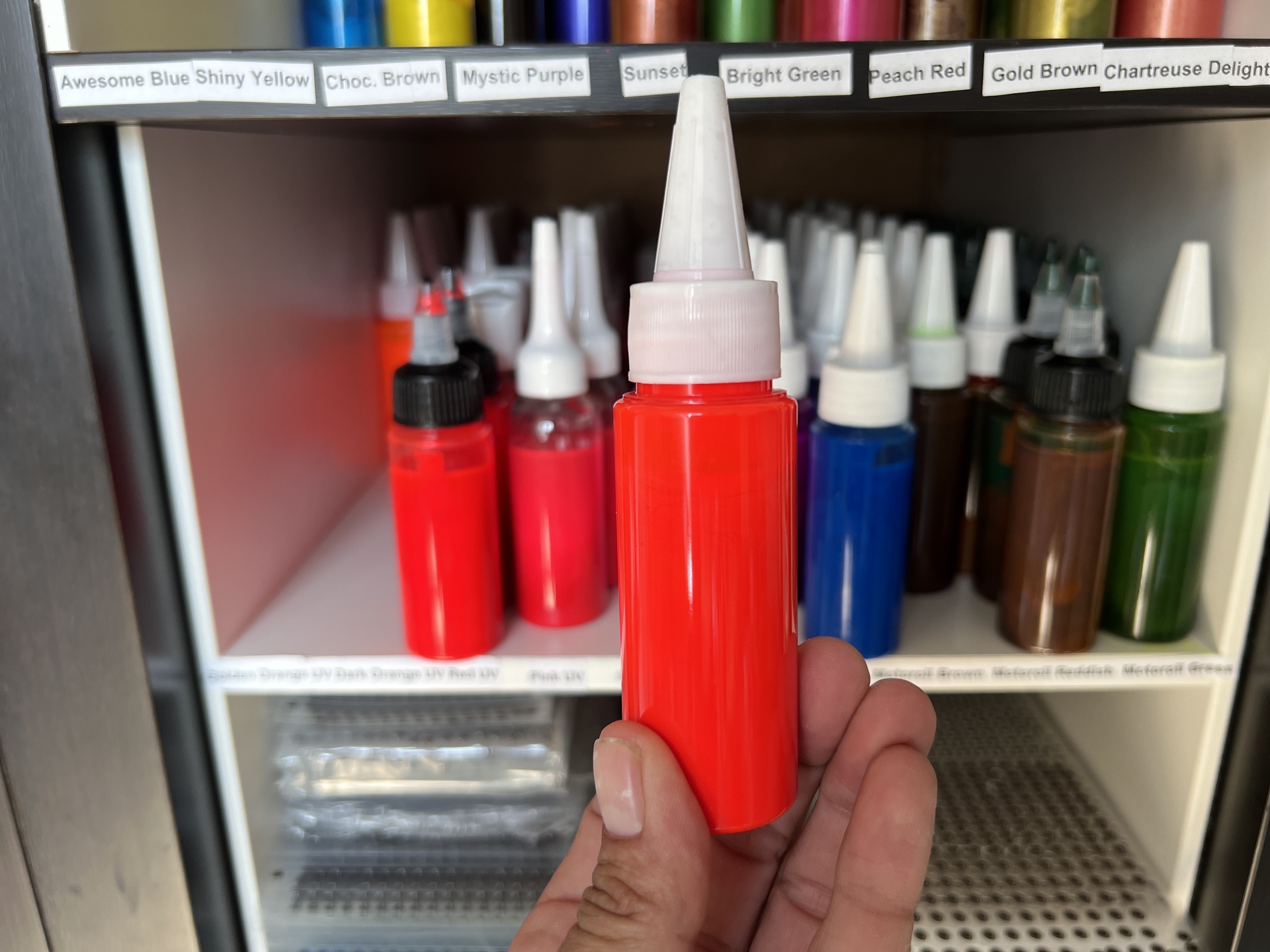 SABOFLEX UV Fluo Dark Orange Plastisolfarbe 50g